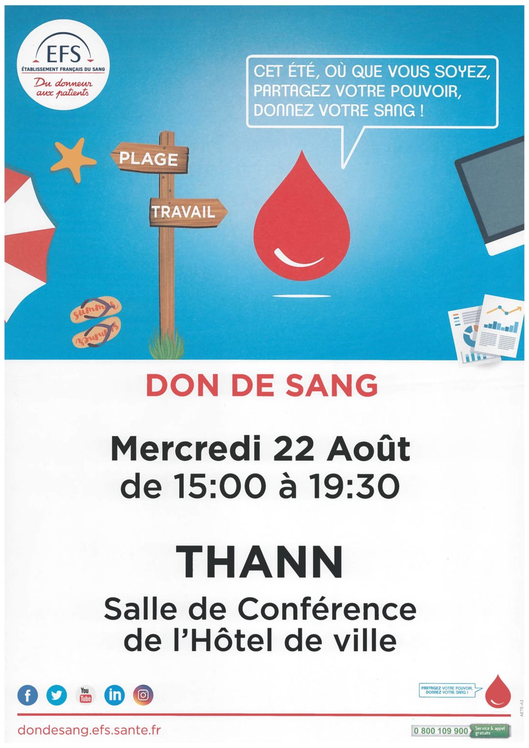 Affiche-don-du-sang-aout2018 - Ville De Thann