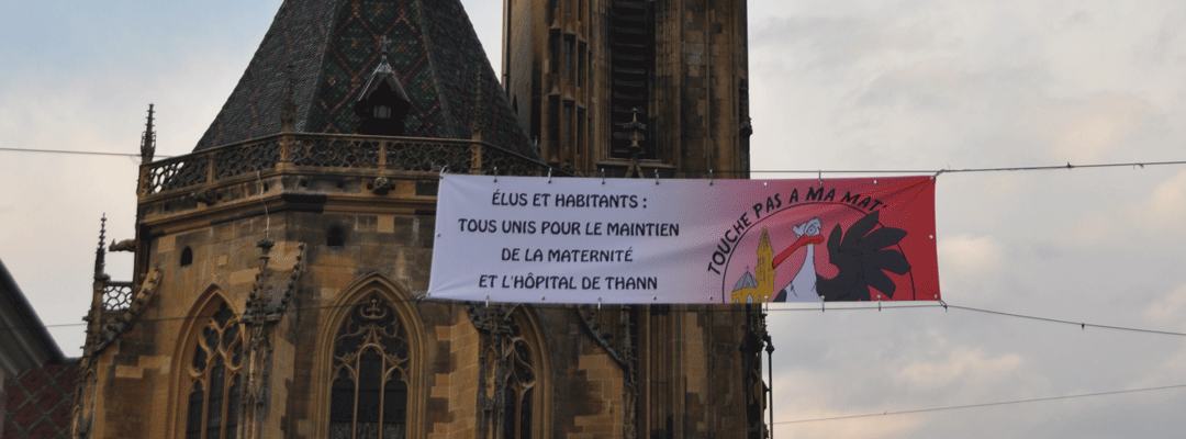 Manifestation pour le maintien de la maternité