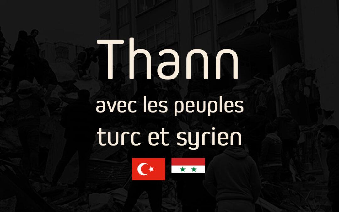Solidarité Turquie et Syrie